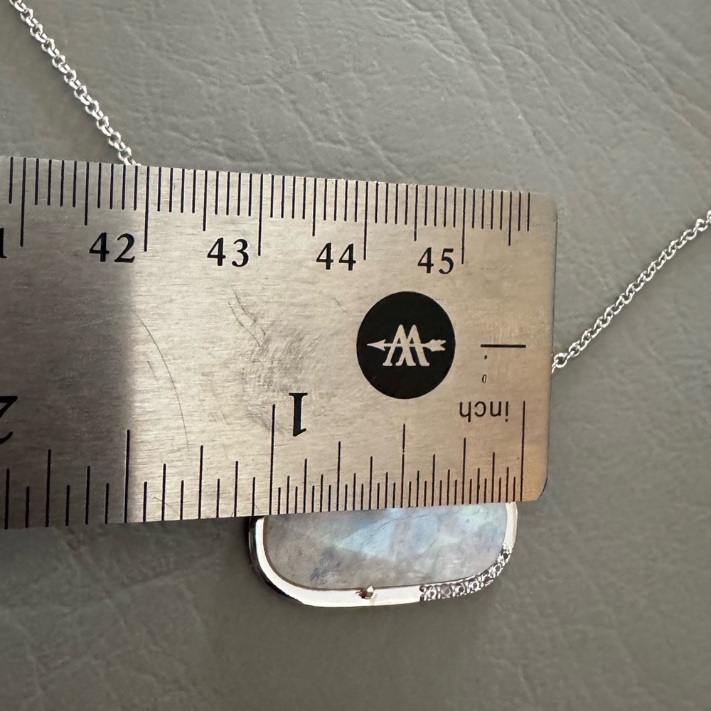 Adornia Moonstone & White Topaz Pendant - Picture 8 of 11